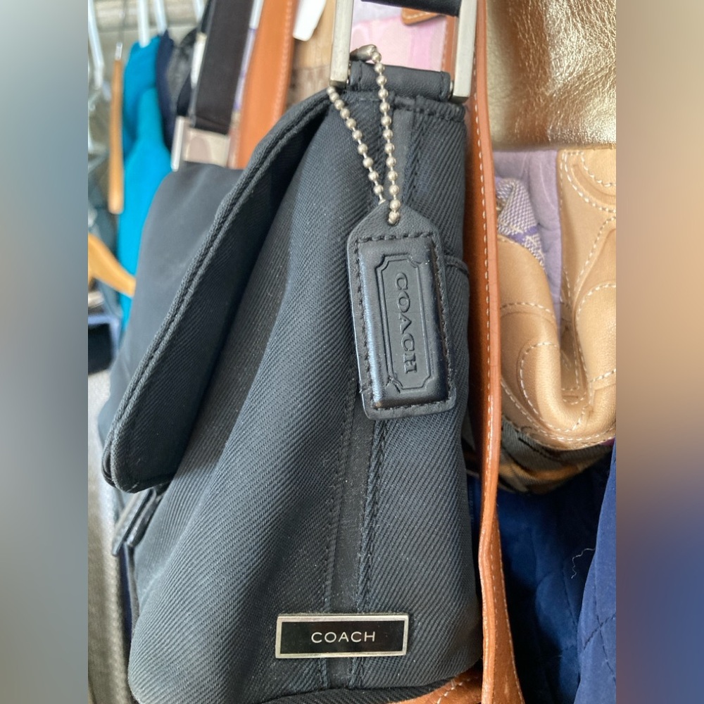 Vintage Coach black nylon C2J-9320 convertible shoulder bag/clutch - Picture 4 of 11